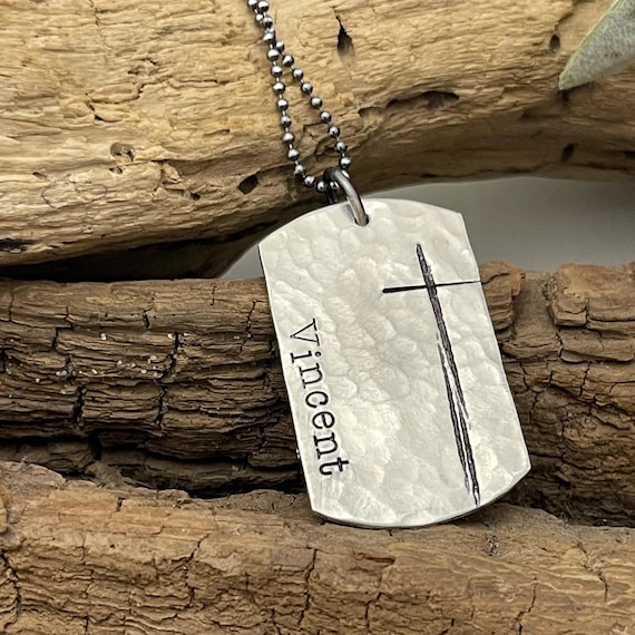 Personalized Men's Name Necklace, First Communion Gift for Boys