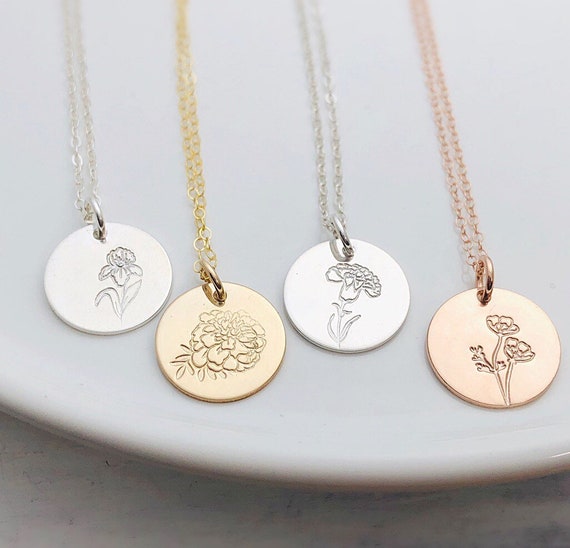 Birth Flower Jewelry - Floral Necklaces - Gift for Mom Sister Daughter - Mother's Day Gift - Dainty Flower Necklace - September Birthday