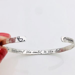 Nurse Graduation Gift, Stethoscope Bracelet, Personalized Gift for Nurse, She believed she could, RN Graduation Gift, RN Gift, LPN Gift