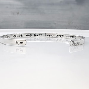 Memorial Jewelry Gift for Her, Bracelet for Loss of Mom, Dad, Family