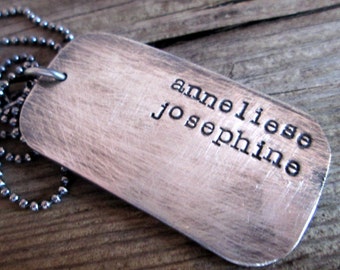 Father's Day Gift for Dad, Personalized Dog Tag Necklace - personalized gift for him  - Custom Name Necklace, New Dad Gift
