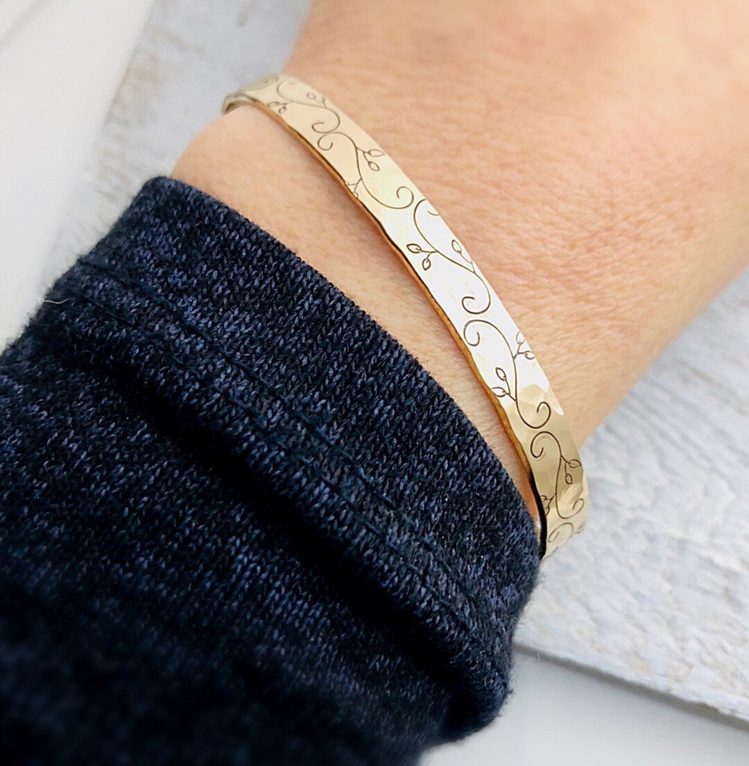 Buy Personalized Name Bracelets 18K Gold Custom Engraved Name Cuff Bangle  Bracelets for Women Girls Mom and Daughter customize Jewelry Special  Gifts for Her at Amazonin