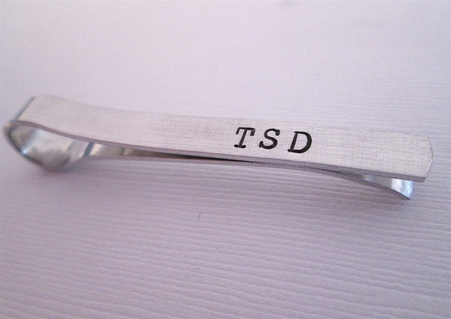 Personalized Men's Tie Bar Monogramed Tie Clip Hand Etsy