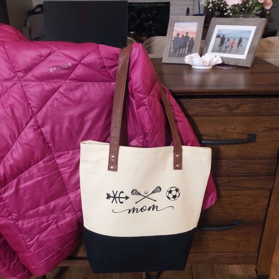 Sports Mom Tote Bag - Lacrosse Mom -soccer Mom Bag - XC Mom