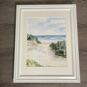 Watercolor Landscape,  watercolor painting print, Florida Beach Print, Ocean Watercolor Giclee Print, Coastal Print, Beach Wall Art