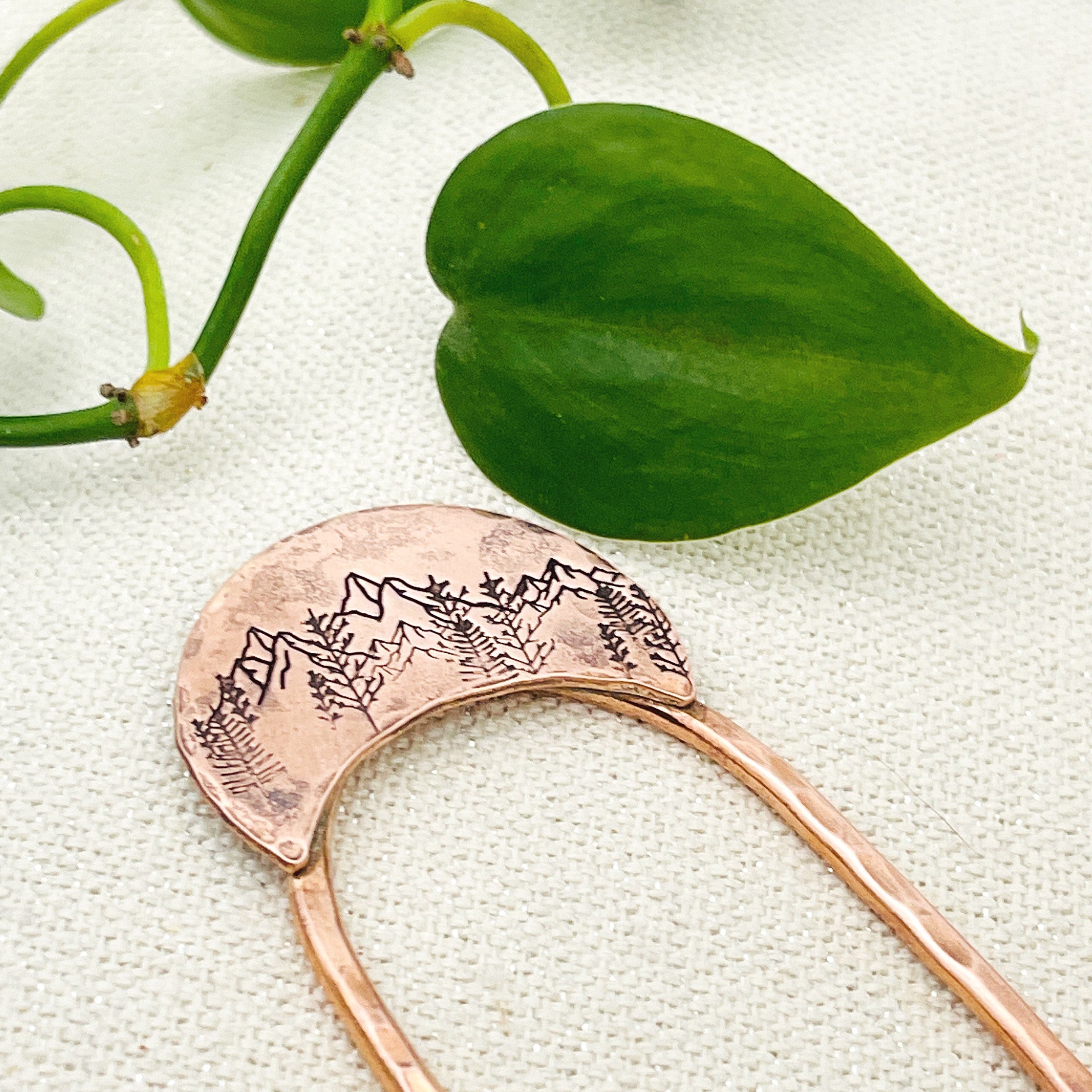 Mountain Hair Fork, Hammered Hair Pin, Mountain Hair Accessories, Bun…