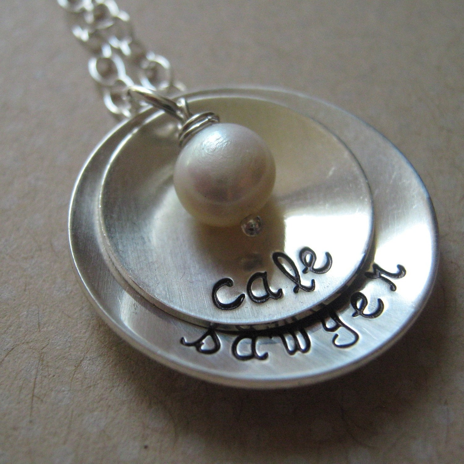 Simplicity Hand Stamped Mothers Necklace Mom Jewelry - Etsy