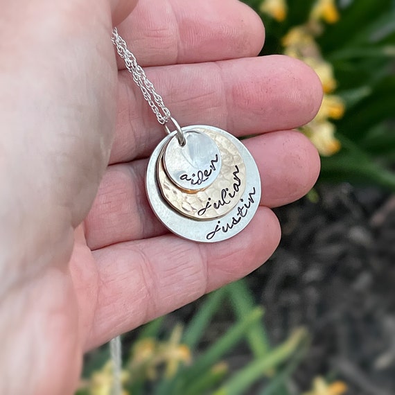 With Grandkids Birthstones And Names Custom Grandma Necklace