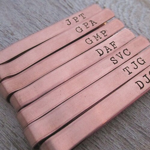 Mountain Tie Bar Copper Tie Clip Hand Stamped Tie Clip Etsy