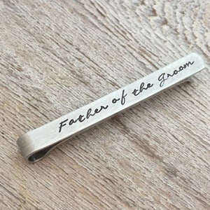 Father of the Groom Tie Clip Father of the Groom Gift - Etsy
