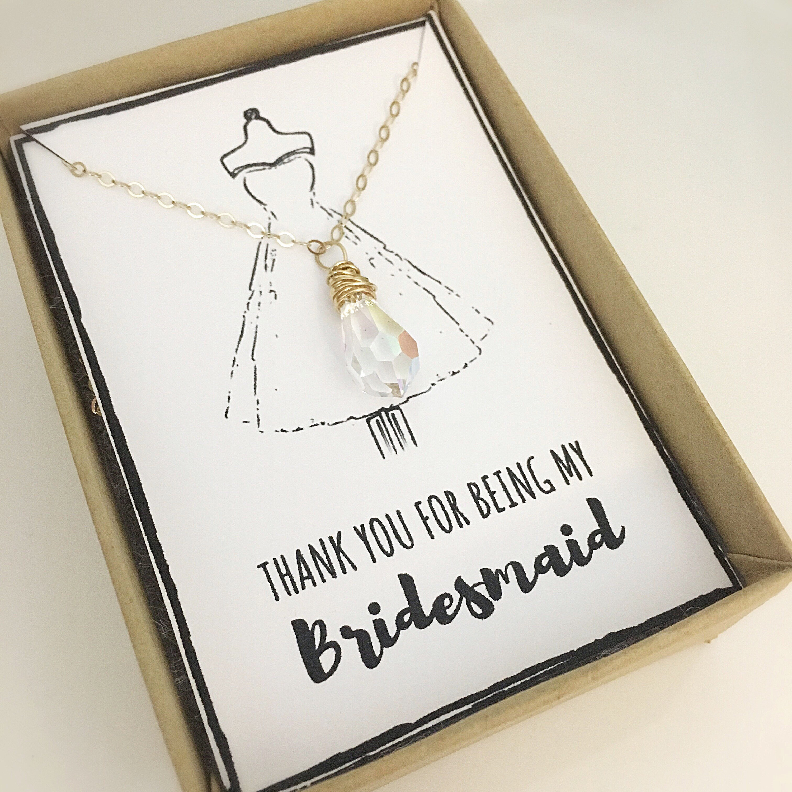Bridesmaid Gifts Thank you for being my Bridesmaid Gift Box Etsy