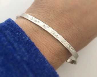 Mother of the Groom Gift - Mother of the Groom Bracelet - Wedding party presents - Gift for her - Gift for Mom - Silver cuff bracelet