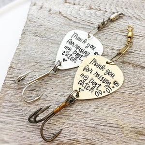 Father of the Bride Gift - Father of the Groom Gift - Personalized Fishing Lure - Fathers Gift Set of 2 - Wedding - My Best Catch