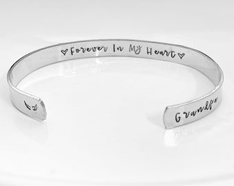 Memorial Gift, Forever in my Heart Bracelet, Loss of a loved one, Sympathy Gift for Loss of Mother Grandma