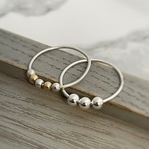 Fidget Ring • Anxiety Ring • Minimalist Ring •  Dainty Stacking Ring • Spinner Rings • Anxiety Jewelry