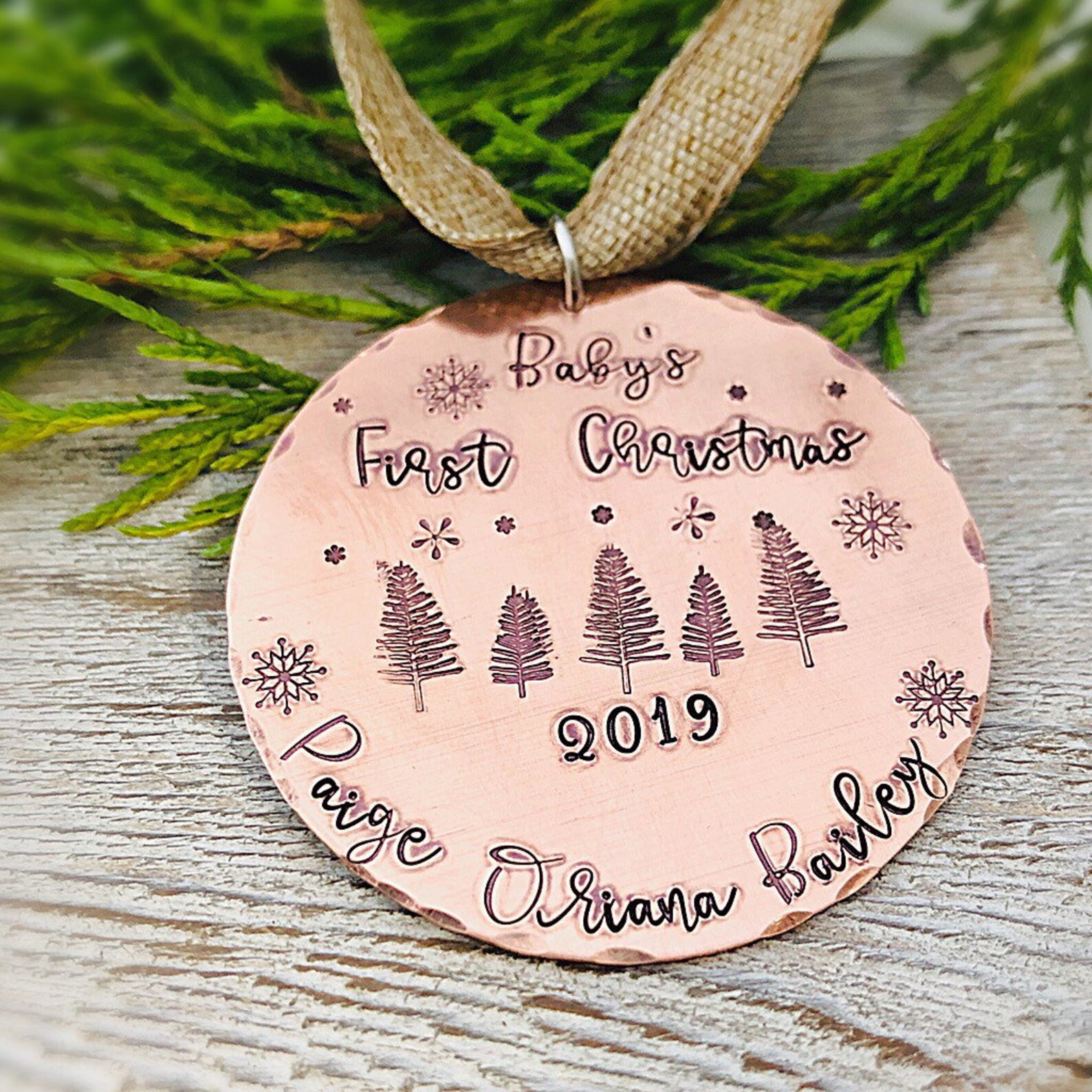 Custom Baby's First Christmas Ornament Personalized Etsy