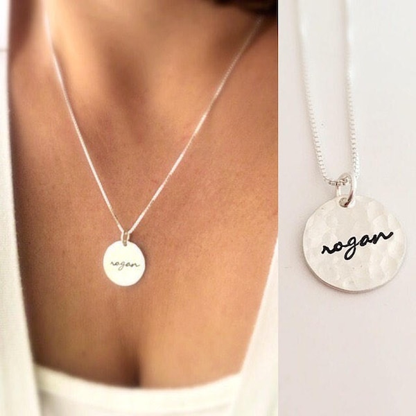 Personalized Disk Necklace | Custom Name Necklace | Personalized Gift for her | Gifts Under 30 for Mom Mother’s Day