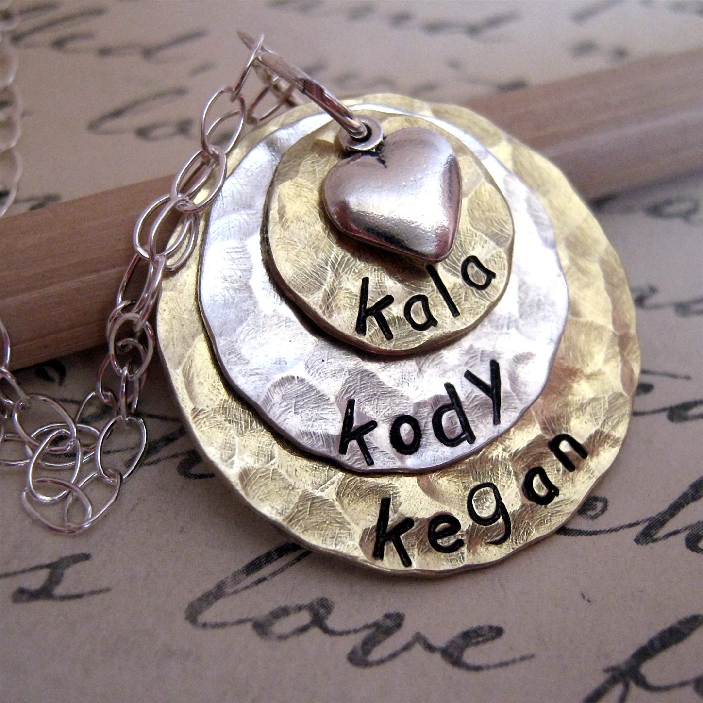Layered Love Three Mom Necklace Hand 