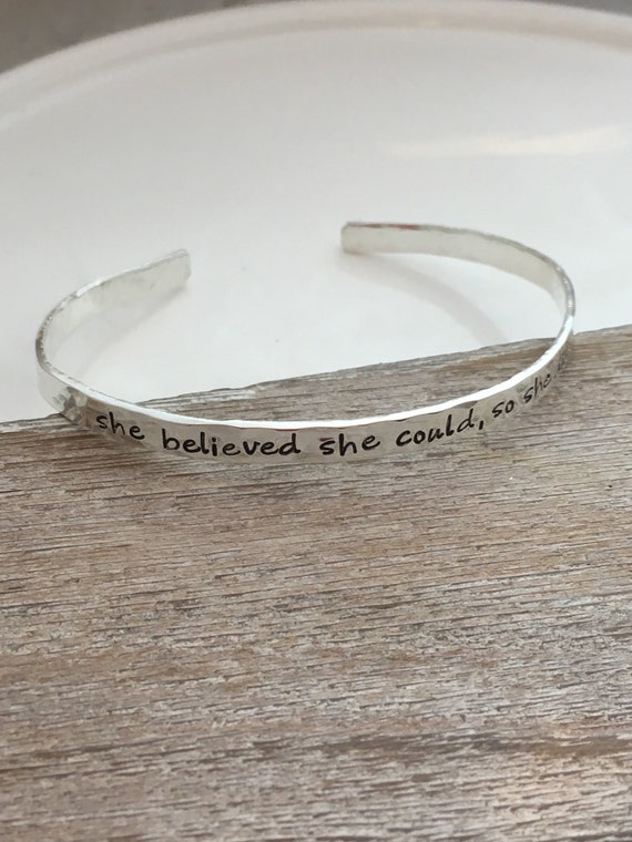 She believed she could so online she did bracelet sterling silver