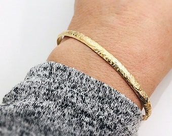 Mom Gift, Mother's Day,  Hidden Message Bracelet - All That I Am,  Gift from Daughter or Son, Gold Filled