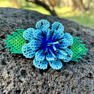 Huichol Handmade Beaded Barrette, Beaded Hairclip