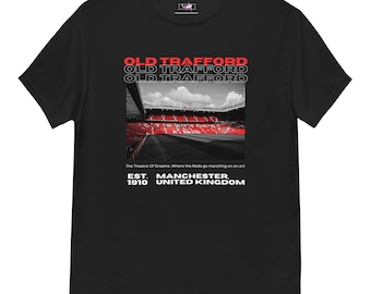 Manchester United &quot;Old Trafford&quot; Graphic T-shirt - (White Lettering/Unisex)