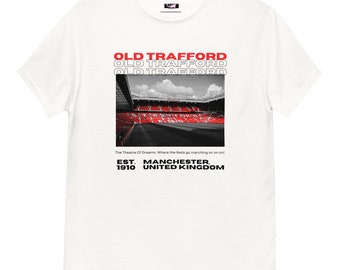 Manchester United &quot;Old Trafford&quot; Graphic T-shirt - (Black Lettering/Unisex)