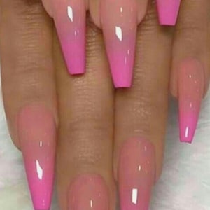 Luxury Handmade Press On Nails, Party Nails, Trendy Nails, Elegant Nails, Long Nails, French nails, Pink nails, Spring nails,Coffin nails
