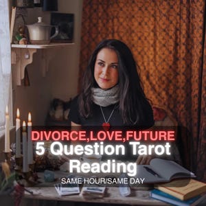 Leitura de Tarô com 5 Perguntas, Leitura de Cartas de Tarô, Leitura de Tarô no Mesmo Dia, Leitura Psíquica Honesta, Leitura do Amor, Leitura Psíquica
