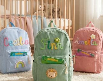 Custom Embroidered Name Toddler Backpack: Personalized toddler backpack,Back to School Kid Gift,Preschool School Bag, Backpack With Name