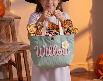 Personalized Name Tote Handbag: Custom Children's Gift,Custom Name Tote Handbag,Baby Shower Gifts, Children's name handbags ,Halloween Gift