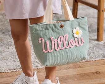 Personalized Name Tote Handbag: Custom Children's Gift,Custom Name Tote Handbag,Baby Shower Gifts, Children's name handbags,Christmas Gift
