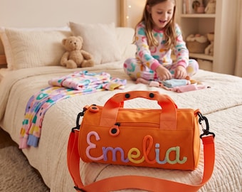 Personalized Kids Duffel Bag, Sports&Dance Bag, Custom Gym Bag, Daily Activity Bag,Hospital Bag,Vacation Travel Luggage, Back To School Gift