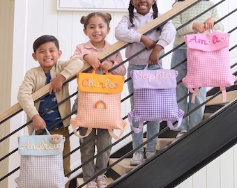 Custom Embroidered Name Drawstring  Backpack: Personalized toddler backpack,Back to School Kid Gift,Preschool School Bag, Christmas Gift