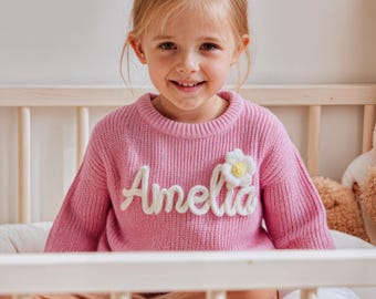 Custom Embroidered Baby Name Sweater, Baby Name Sweater, Embroidered Sweater, Nursery Gifts, Custom Sweaters, Baby Gifts, Christmas Gift