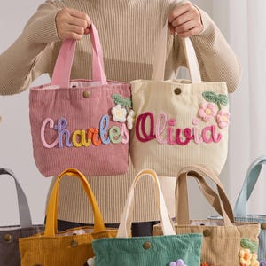 Custom Name Handbag,Personalized Handbags, Baby Shower Gifts, Children&#39;s handbags, Customized Gifts, Traveling Handbag, Baby Name Gift
