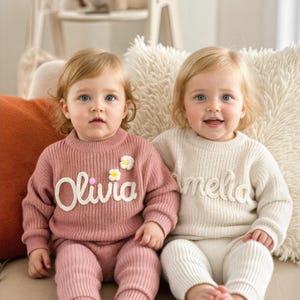 Custom Embroidered Baby Name Sweater, Baby Name Sweater, Embroidered Sweater, Personalised baby Jumper, Baby Gifts, Christmas Gift