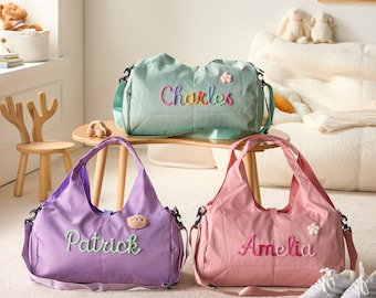 Personalized Kids Duffel Gym Bag, Custom Sports&Dance Bag, Custom Gym Bag, Custom Backpack ,Travel Bag,Vacation Luggage, Christmas Gift
