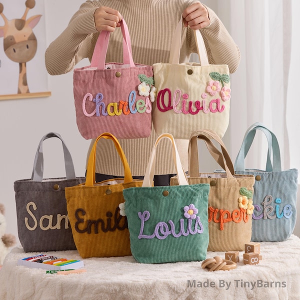 Personalized Name Tote Handbag: Custom Children's Gift,Custom Name Tote Handbag,Baby Shower Gifts, Children's name handbags,Easter Gift