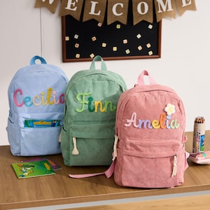 Custom Embroidered Name Backpack: Personalized School Bag,Back to School Kid Gift,Preschool School Bag, Backpack With Name, Christmas Gift