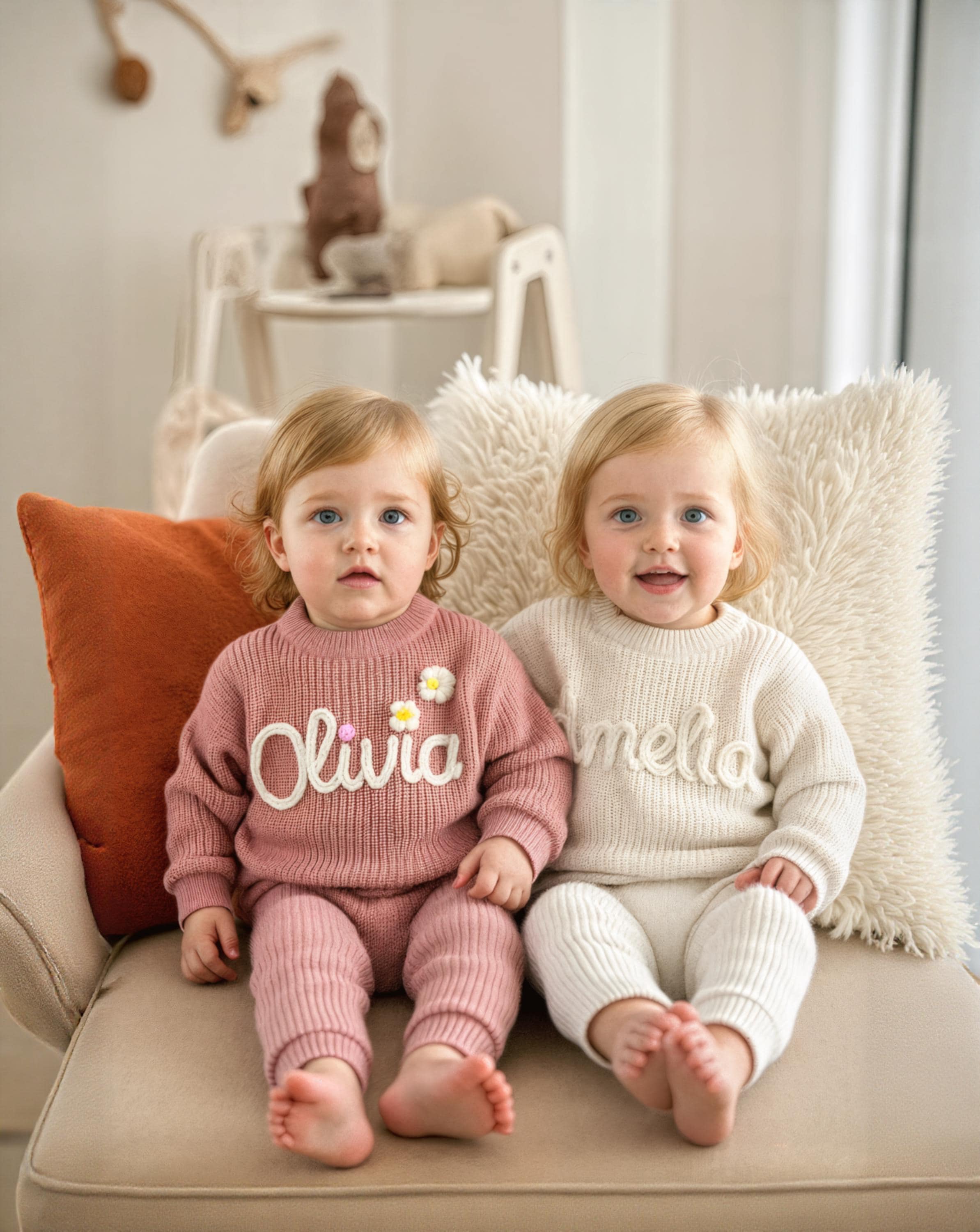 Op maat geborduurde trui babynaam, trui babynaam, geborduurde trui, gepersonaliseerde babytrui, babycadeaus, kerstcadeau
