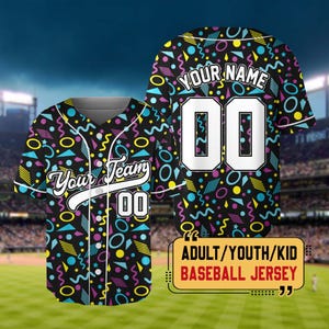 Custom Team Name Shirt, Personalized Retro 80s 90s Baseball Jersey, Retro Baseball Jersey For Baseball Fans, Disco Man Outfit Shirt
