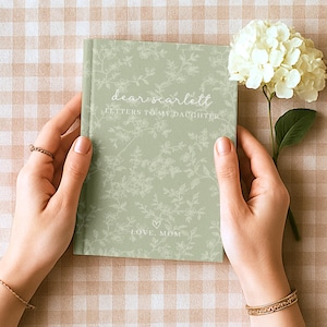 Personalized Letters to My Daughter Journal, Custom Name Memory Book, French Toile Keepsake Notebook, Baby Girl Shower Gift for New Mom