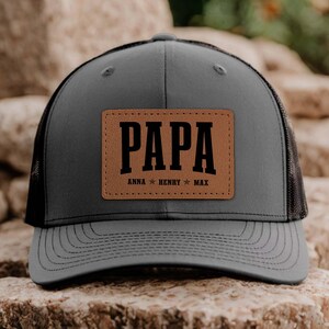 Custom Dad Hat With Kids Names, Personalized Dad Hat, Father&#39;s Day Hats, Dad Gift Cap, Dad Gift From Kids-Dad Birthday Gift, Dad Papa Gift