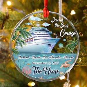 Custom Family Cruise Ornament, Cruise Ship Ornament, Personalized Vacation Ornament, Cruise Lover Gift, Cruise Christmas Gift