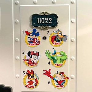 Mickey & Friends Day At Sea 2025 Magnet, Super Heroes Cruise Line Family Matching Magnet, Mickey Minnie Cruise Magnet, Spider Man Magnet