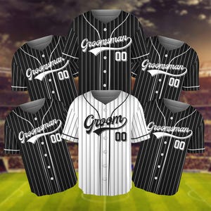 Custom Groom & Groomsman Jersey, Groomsmen Proposal Jersey, Bachelor Party Groomsmen Jersey, Personalized Team Name Baseball Jersey