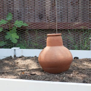 Large (2 gal.) Garden Olla | Water Saving Irrigation Pot with Lid