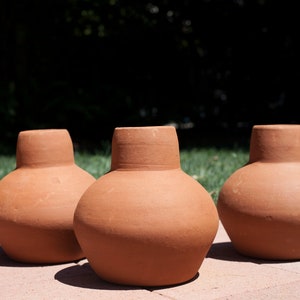 Set of 3 - Large (2 gal.) Garden Olla Water Saving Irrigation Pots with Lid