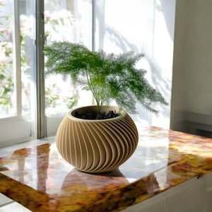 Sculptural Planter, Modern Home & Office Decor, Multiple Colors, 3-6 Inch Openings, Stylish Indoor and Outdoor Garden Pot, The Caleth